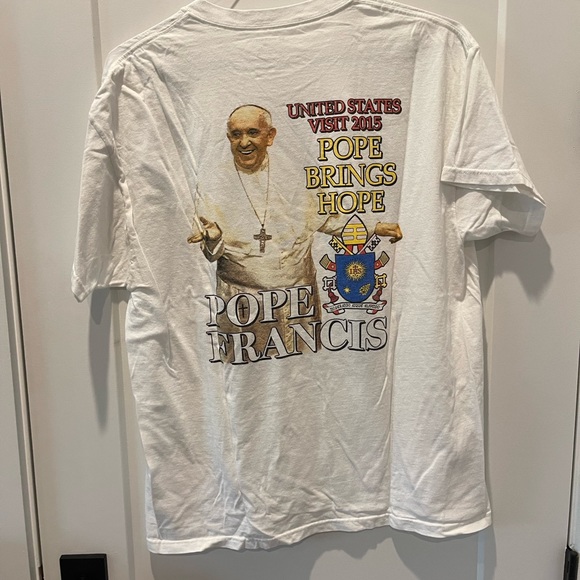 Pope Francis US Visit 2015 Tee SZ Youth XL - Picture 2 of 2